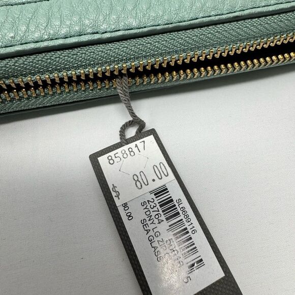 Fossil Sydny Large Zip Clutch Wallet Seaglass   NWT - Picture 5 of 8